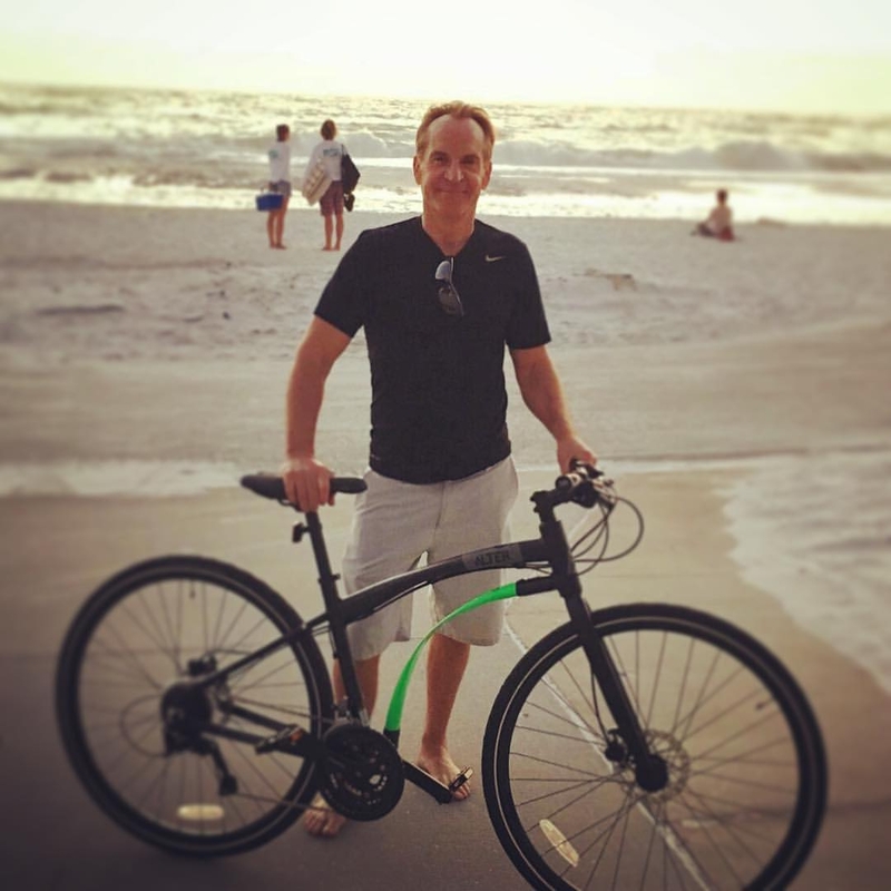 Mark Groendal, posing with his new Alter Cycle.